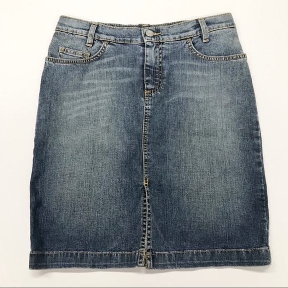 Rare Lacoste Jean Skirt, Alligator Back Pockets XS - Picture 2 of 3